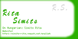 rita simits business card